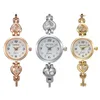 Relógios de pulso clássicos relógios femininos de quartzo relógios de pulso redondos ouro prata cor design simples relógios de banda