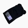 Beanieskull Caps Bear Ears Balaclava Ladies 1 Hole Ski Mask Handmase virkning full ansikte Wooly hatt söt tjej vinter streetwear varm8735081