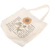 Storage Bags Floral Canvas Bag Women Reusable Grocery Cute Aesthetic Tote Beach Zipper Flowers