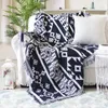 Blankets Multifunctional Blanket Beach Towel Mats 2 Side Print Outdoor Camping Tassels Throw Blankets for Beds Knitted Nordic Sofa Cover 230629
