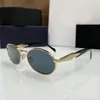 Gold Yellow Oval Sunglasses Mens Retro Glasses Summer Sunnies gafas de sol Sonnenbrille UV400 Eyewear with Box