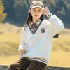 Women's sweater winter lamb wool and cotton thickened winter plush top