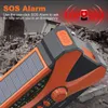 ラジオ緊急ラジオソーラーハンドクランクポータブルAM/FM/NOAA SOSラジオ付きラジオ付きランプ携帯電話充電器ラジオFM