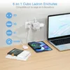 Вязание Tessan Eu Plug Power Pool Cube с 3 розетками +3 USB -порты Несколько европейских штекерных стен.