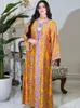 Ethnic Clothing Dubai Kaftan Dresses for Women Robe Abaya Printed Diamond Eid Muslim Jalabiya Arabic Dress Aftan Elegant Vestidos 230630