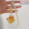 Chaveiros Bonito Anime Criativo DIY Contas Charme Telefone Anti-perda Correntes Estrela Flor Animal Feminino Chaveiro Bolsa Pingente Jóias