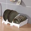 Drenaggio per piatti da cucina Portaoggetti in plastica Piatto multifunzionale Metti ciotola Organizer Rack Porta stoviglie Stoccaggio utensili per la casa