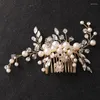 Coiffes Magnifique peigne à cheveux en perles de fleurs avec cristal strass Accessoire de mariage parfait pour les demoiselles d'honneur des mariées!