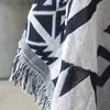 Blankets Multifunctional Blanket Beach Towel Mats 2 Side Print Outdoor Camping Tassels Throw Blankets for Beds Knitted Nordic Sofa Cover 230629