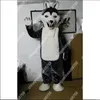 Nouveau personnage adulte loup gris mascotte Costume Halloween robe de noël accessoires complets tenue mascotte Costume
