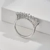 Cluster Rings Original Design Luxo Zircon Ring 925 Sterling Silver Wedding Full Row Diamond Finger For Women Fine Jewelry Gift