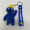 Мягкая игрушка Roblox Rainbow Friend, 10 см, подвеска из ПВХ, мультяшная игровая кукла, кукла Kawaii blue monster, мягкая игрушка, чучело, детские фанаты