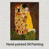Słynna żeńska sztuka płótna Kiss Gustav Klimt Malarstwo olejne reprodukcja ręcznie robiona wysoka jakość