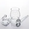 Bottiglie di stoccaggio Vasetti Vaso da miele in vetro da 300 ml Pentola alta in borosilicato con cucchiaio da cucina Piccolo contenitore da cucina per sciroppo JL1378