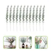 Decorative Flowers Simulated Eucalyptus Leaves Faux Plants Stems Artificial Wreath Fake Ornament Simulation Plastic Decor