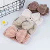 Nieuwe Effen Kleur Coral Fleece Zachte Boog Hoofdbanden Wassen Gezicht Hoofdband Vrouwen Meisjes Houder Tulband Haarbanden Accessoires