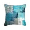 Kussen/Decoratief 45x45cm Moderne Abstracte Kunst Blauw Groen Geel Gooi Hoes Woonkamer Sofa Kantoor Auto Lumbale Kussenhoes Woondecoratie R230630