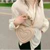 Evening Bags Love Heart Shape Shoulder Bag For Women Solid Pu Leather Small Handbags Designer Crossbody Girls Gift