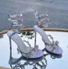 High Heel Sandals Dress Shoes Snake Wrapped Feet Rings Summer Open Toe Pearl Designer Factory Shoe