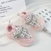 Athletic Outdoor Princess Pink Pearls Spring Autumn Chiles Shoes Crystal Toddler Girls Sneakers Mesh Breattable Fashion Casual Kids 26 38 230630