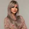 NXY Blonde Synthetic Wigs Long Straight Natural Hair Wig with long Bangs for Women Cosplay Daily Wig Heat Resistant Hair 230619