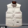 Mäns varmare gilet designer västjacka gås lyx ner kvinna väst fjäderfylld material kappa grafit grå svart och vit blå pop par kappa s m l xl xxl