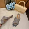 Pineapple slippers Cross design a word portstylish elegant crystal shoes multi-color optional designer factory shoebox