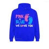 Hoodies voor heren Fitness Strak Vintage Gender Reveal Casual Lange mouw JAAR DAG Grappig Sportswears Sweatshirts voor heren