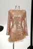 Casual Jurken Winter Veren Mini Vrouwen Jurk Lange Mouw Vierkante Kraag Bodycon Sexy Glitter Celebrity Avondfeest Vrouwelijke Vestidos