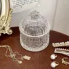 Bouteilles de stockage Pot de cristal en verre transparent de luxe léger avec couvercle décoration de boîte à bijoux de bonbons de bureau