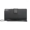 Portefeuilles Hommes Long Purse Wallet Male Clutch PU Leather Zippers Business Coin Cartera