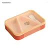 Set di stoviglie Bento Lunch Box Contenitori a 3 scomparti a prova di perdite Scatole Senza BPA Lavabili in lavastoviglie Colori per adulti Bambini T21C