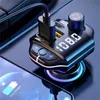 Transmissor Fm para carro compatível com Bluetooth A10 colorido atmosfera luz Transmissor FM BT 5.0 Carregamento de carro MP3 Player Carregador de carro
