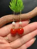 Dangle Earrings Natural Red Agate Jade Pearl Beads Hook Earring Fashion Style Gem Drop For Women Trendy Jewelry