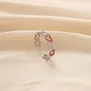 Cluster Ringen Hoge Kwaliteit Roestvrij Staal Voor Vrouwen Gevlochten Zegelring Eenvoudige Holle Hart Sieraden Anillos Acero Inoxidable De Mujer