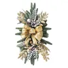 Dekorativa blommor År juldekorationer Holiday Wall Hanging Garland Ornament Julkransar Dekoration för ytterdörren