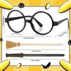 Pennor 40pcsset Wand Tattoo Stickers Broom and Glasses Wizard Party Favors Wands Theme Supplies 230630