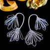 Charm Rainie Yang's Same Exaggerated Personality Metal Romantic Su Song Needle Earrings Women's Niche Senior Design Silver 230630