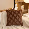 Luxury Tuscan Imitation Fur Throw Pillow Case Cover High Grade Sofa Cushion Soft Plush Seat Cushion Back Cushion Pillows