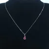 Grazioso gioiello in moissanite certificato GRA ciondolo in moissanite rosa da 2 carati collana in oro bianco 14 carati per regalo