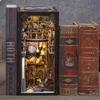 3D Bulmacalar CUTEBEE DIY Kitap Köşe Kiti Bebek evi Dokunmatik Işık ile Toz Kapağı Kitaplık Ekleme Modeli Oyuncak Doğum Günü Hediyeleri için Nebula Dinlenme Odası 230629