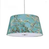 Hängslampor American Fabric Blue Flower Branch Lights vardagsrum sovrum lampa mat pastoral stil medelhavs