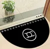 Simple American semi-circular carpet entrance hall foot mat toilet bathroom door absorbent non-slip mat