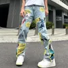 Jeans Masculino 2023 Ropa Grunge Y2K Streetwear Baggy Stacked Ripped Pants Men Clothing Graphic Embroidery Hip Hop Jeans Pantalon 230629