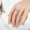 Luxurys Nagelring Herrenring Ringe Designermode Titanstahl Gravierter 3-Kreis-Designerring Verlobungsring Größe 6-8 Ringe für Frauen im Großhandel