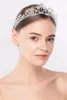 Clips de cheveux baroque Crowe Rhingestone Crystal Tiara Queens Princess for Bridal Wedding Star Headdress Handmade Accesso