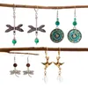 Kolczyki Dangle Vintage Ethnic Dragonfly Dream-Dream-Heres for Women Girl