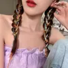 ヘアクリップファッション光沢のあるチェーンヘアピン女性のためのタッセルバレット編組ヘッドバンドアクセサリー編