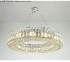 Kroonluchters Moderne Chrome Kroonluchter Verlichting Ronde Ring Eetkamer Woonkamer Slaapkamer Hanglamp Roestvrijstalen Verlichtingsarmaturen