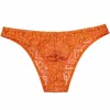 Underbyxor 4st/Lot Seugh Hollow Design Sexig påse Men bikini Underkläder BROSS FOME JACQUARD SHORTS MANA